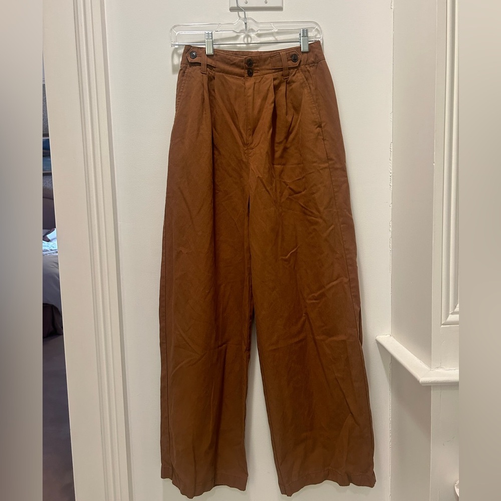 Madewell brown Harlow Wide leg pants
